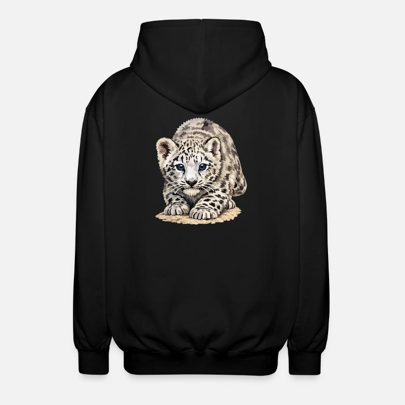 Sia Schneeleopard - Unisex Kapuzenjacke - Schwarz