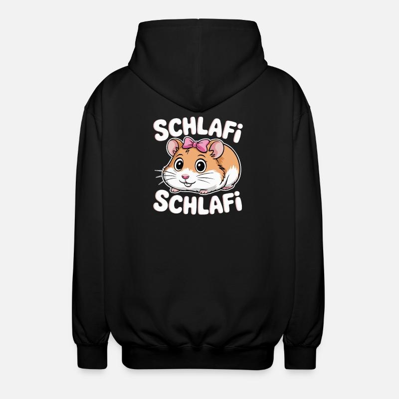 Schlafi Schlafi Hamster Design - Unisex Hooded Jacket - black