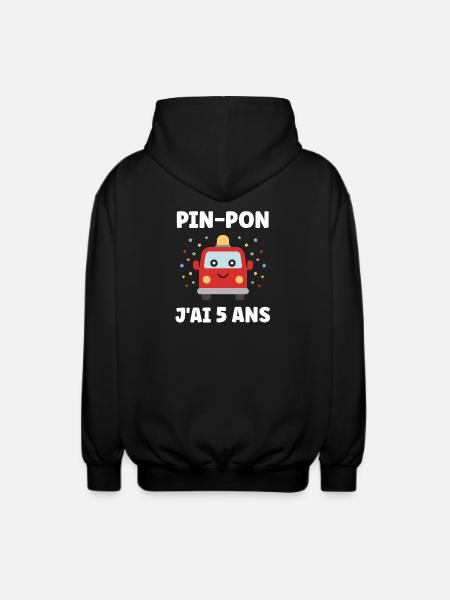 5 ans - Veste à capuche unisexe - noir