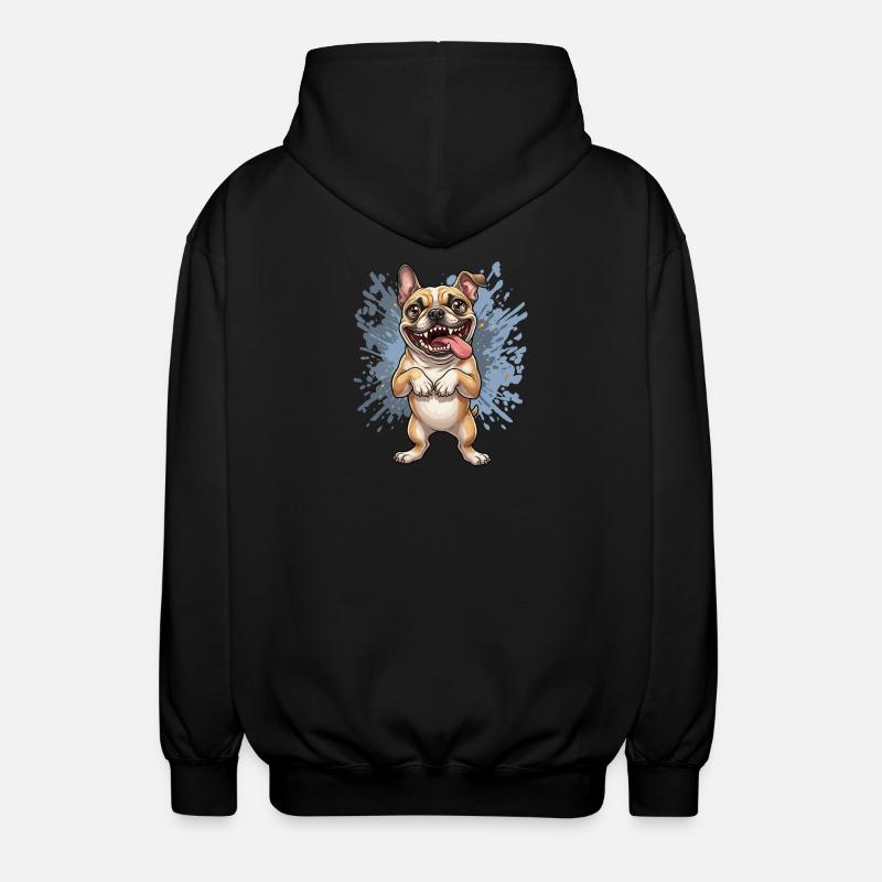 Pug Pose Splash - Unisex Kapuzenjacke - Schwarz
