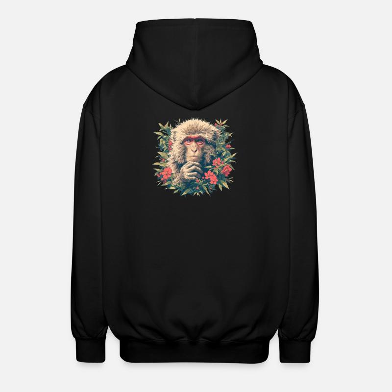 Macaque Macaque - Veste à capuche unisexe - noir