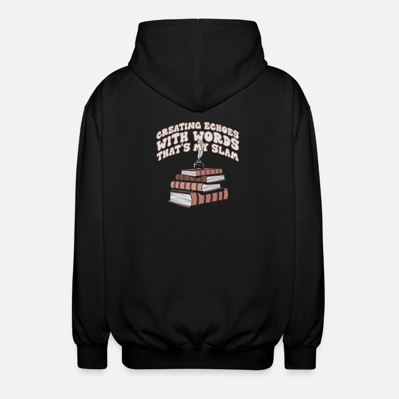 Echos durch Worte Slam-Stack - Unisex Kapuzenjacke - Schwarz