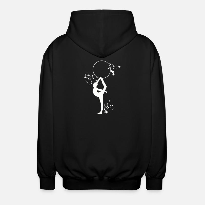 Gymnastics Hoops Rhythmic Gymnastics - Unisex Hooded Jacket - black