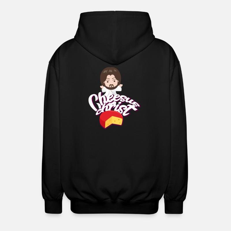 Jesus witziger Spruch Humor - Unisex Kapuzenjacke - Schwarz