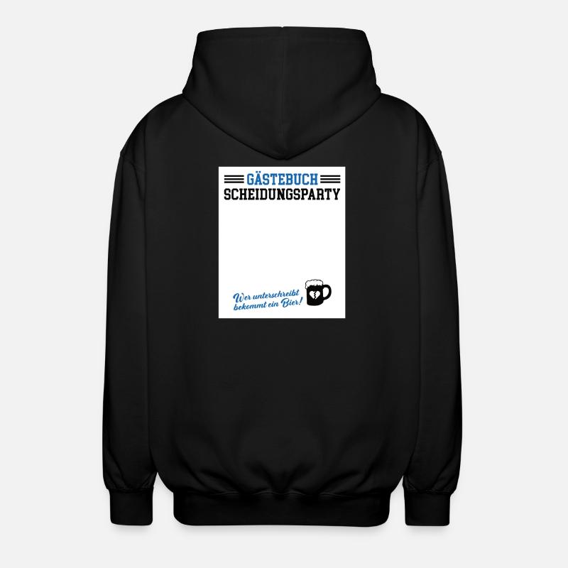 Gästebuch Scheidungsparty Geschieden Scheidung - Unisex Kapuzenjacke - Schwarz