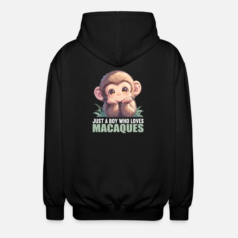 Macaque Macaque - Veste à capuche unisexe - noir