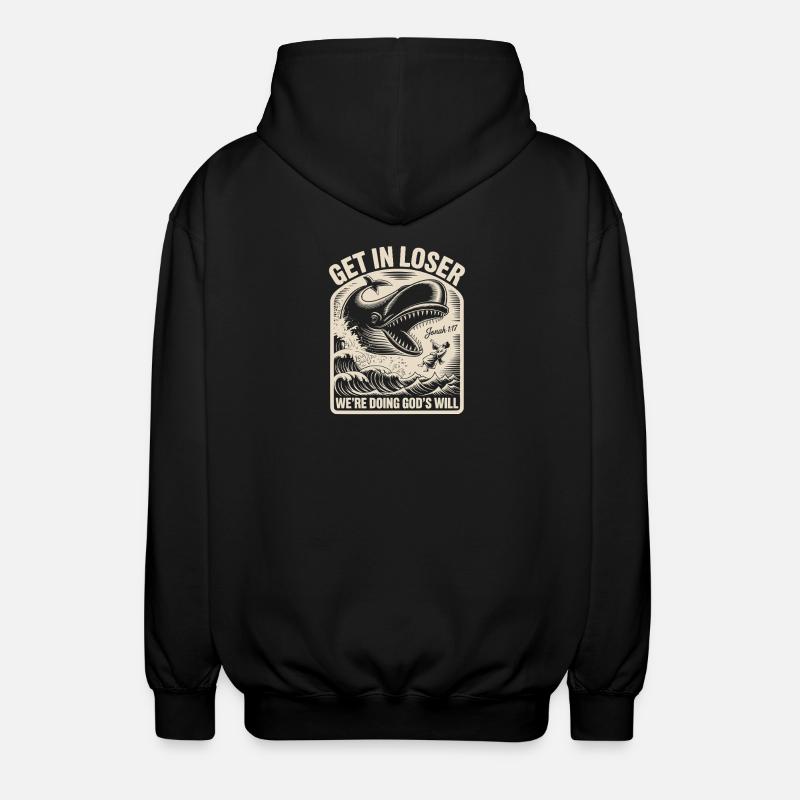 Funny Christian Jonah - Unisex Kapuzenjacke - Schwarz
