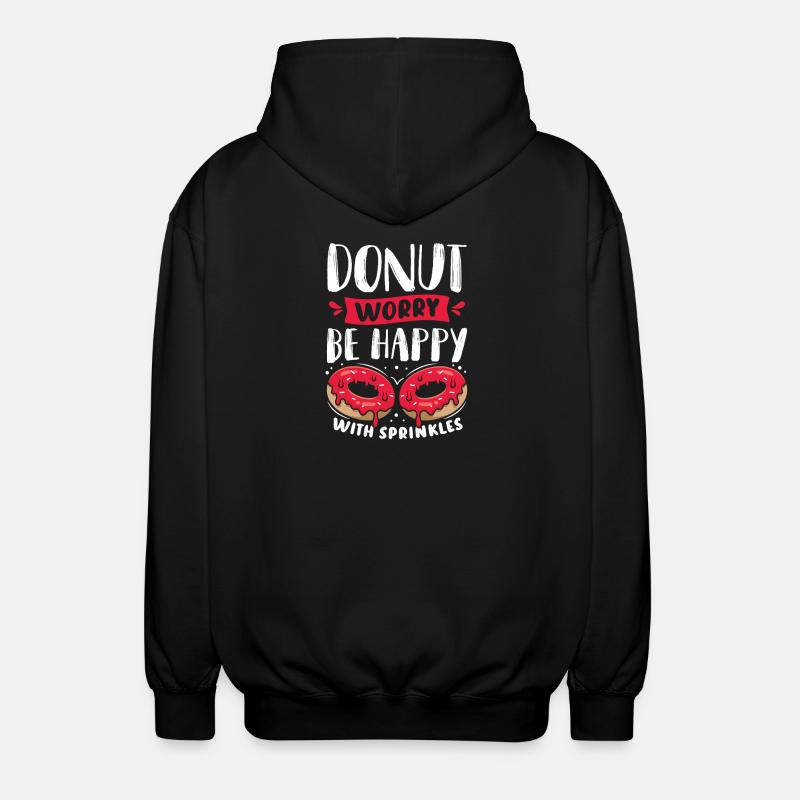 Restauration rapide en donuts - Veste à capuche unisexe - noir