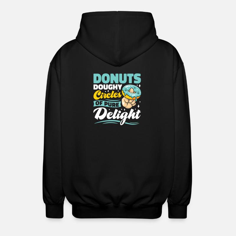 Restauration rapide en donuts - Veste à capuche unisexe - noir