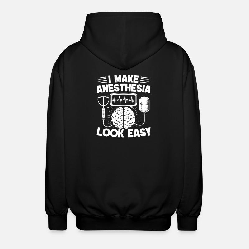 Anesthésiste Look Easy Anesthesia - Veste à capuche unisexe - noir