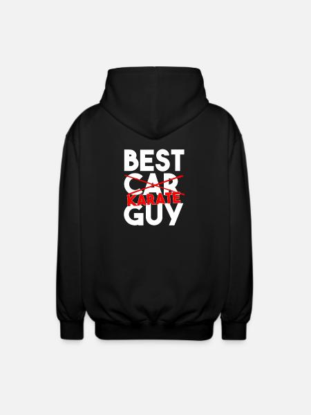 Karate Herzschlag Puls Kampfsport-Silhouette - Unisex Kapuzenjacke - Schwarz