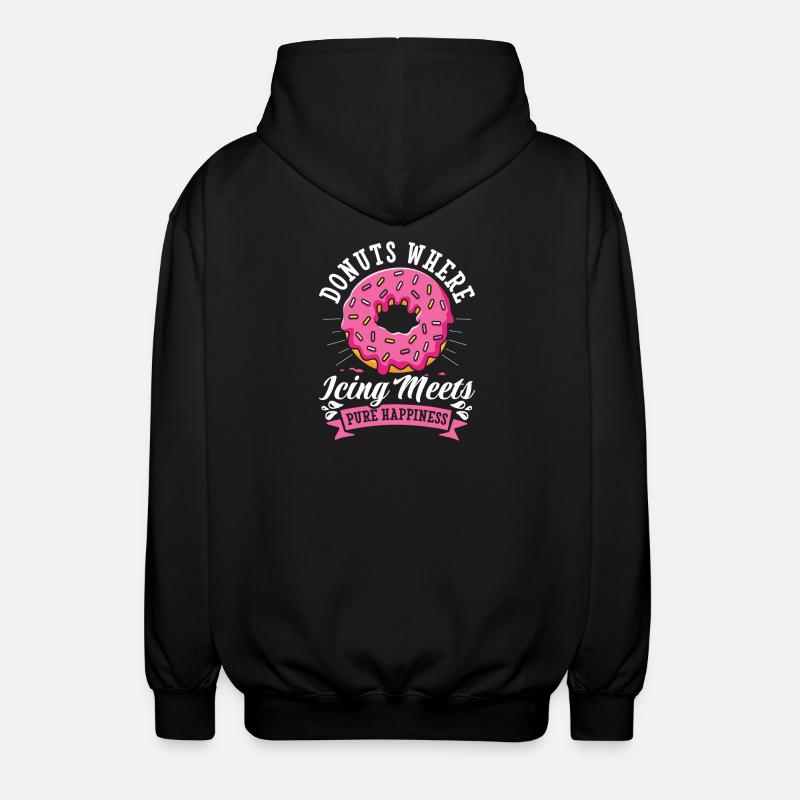 Restauration rapide en donuts - Veste à capuche unisexe - noir