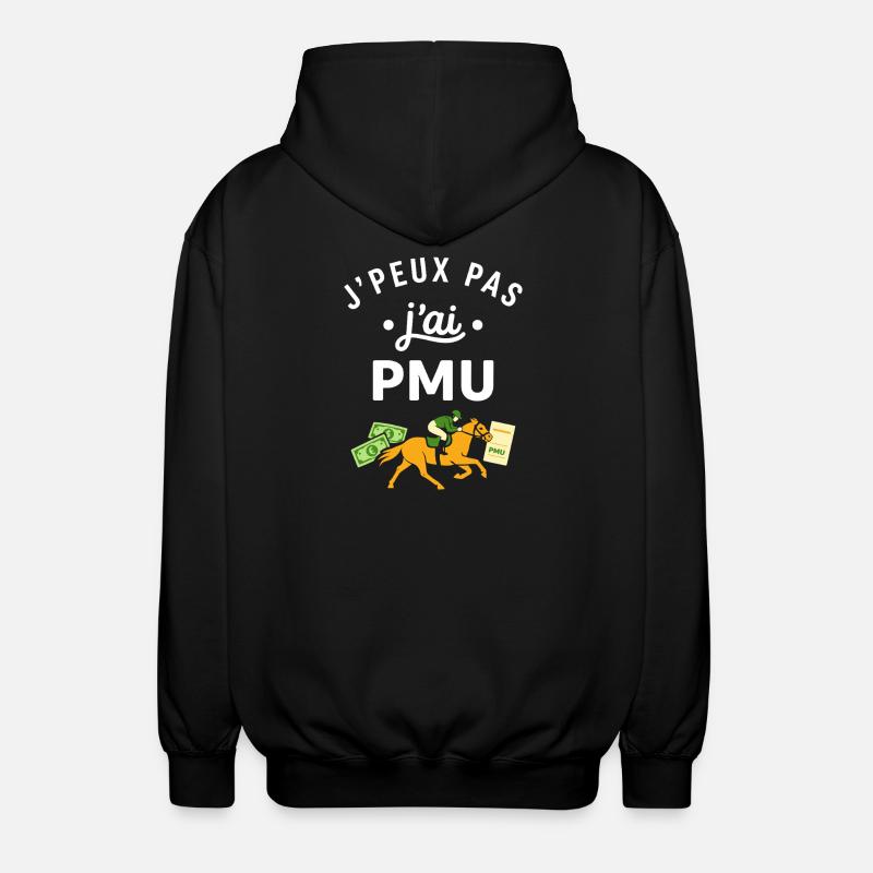 J’peux pas j’ai PMU - Veste à capuche unisexe - noir