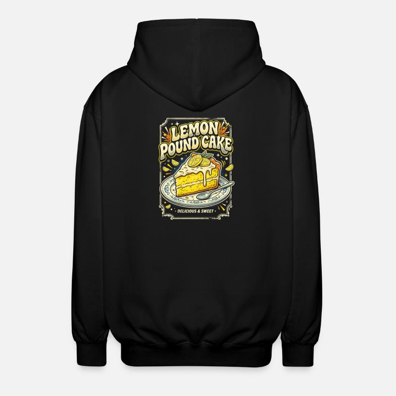 Illustration de gâteau au citron - Veste à capuche unisexe - noir