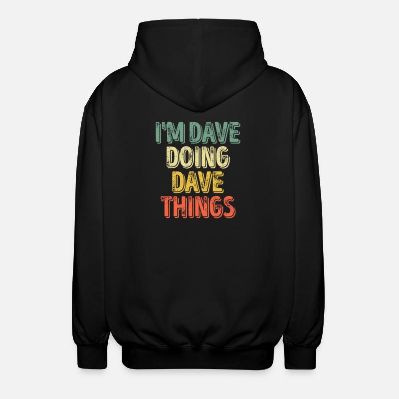 Dave Doing Dave Things - Unisex Hooded Jacket - black