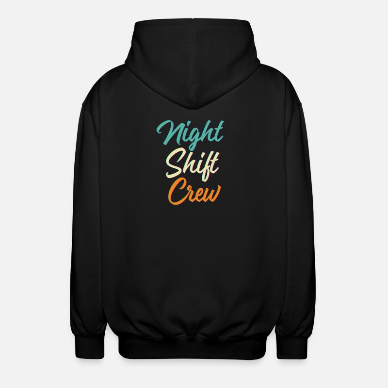 Night shift - Unisex Hooded Jacket - black