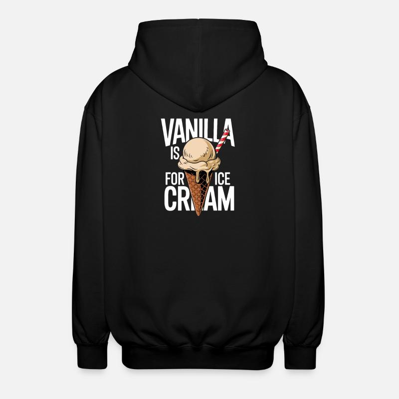 Vanille Eiscone im Kontrast - Unisex Kapuzenjacke - Schwarz