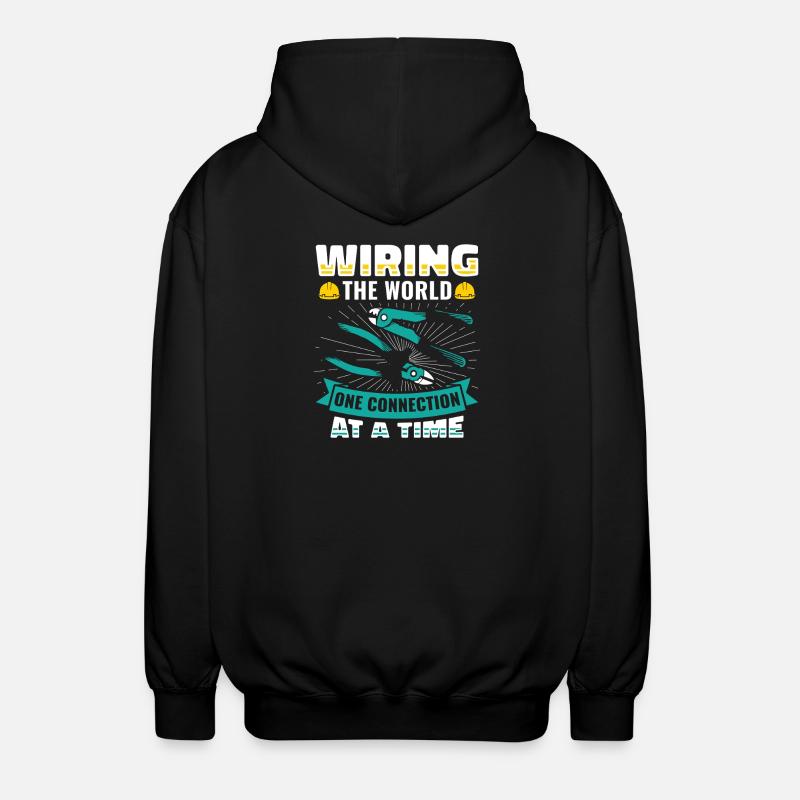 Electrician, Electronics Technician, Electrician - Unisex Hooded Jacket - black