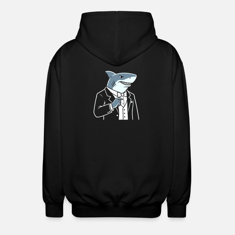 Gentleman requin en smoking - Veste à capuche unisexe - noir