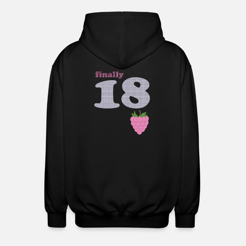 Enfin 18 – Berry Plaid Design - Veste à capuche unisexe - noir