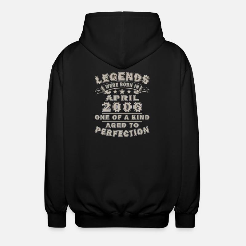 Légendes à partir d’avril 2006 - Veste à capuche unisexe - noir