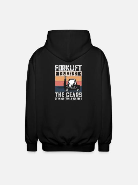 Staplerfahrer Englisch Spruch Stapler - Unisex Kapuzenjacke - Schwarz