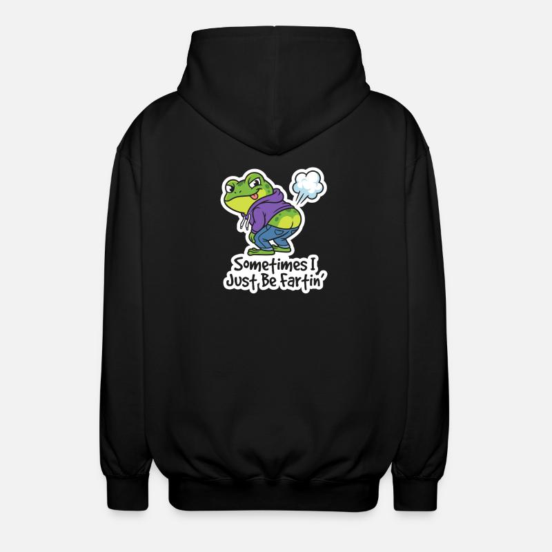 Sweat à capuche grenouille riant - Veste à capuche unisexe - noir