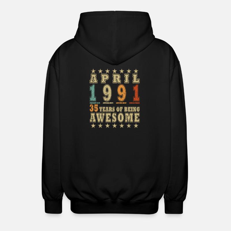 Avril 1991 : 35 ans d’Awesome - Veste à capuche unisexe - noir