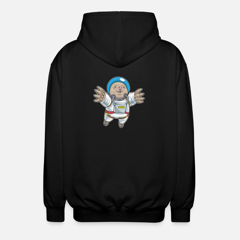 Astronaute Taupe Espace - Veste à capuche unisexe - noir