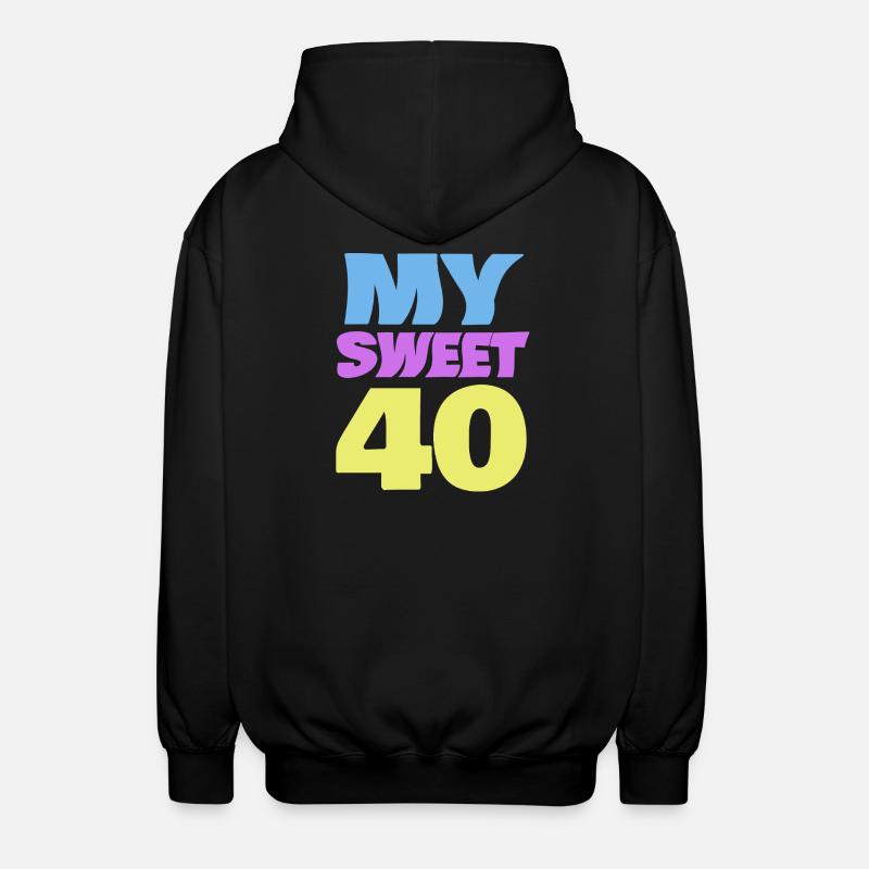 40er Farbexplosion Logo - Unisex Kapuzenjacke - Schwarz