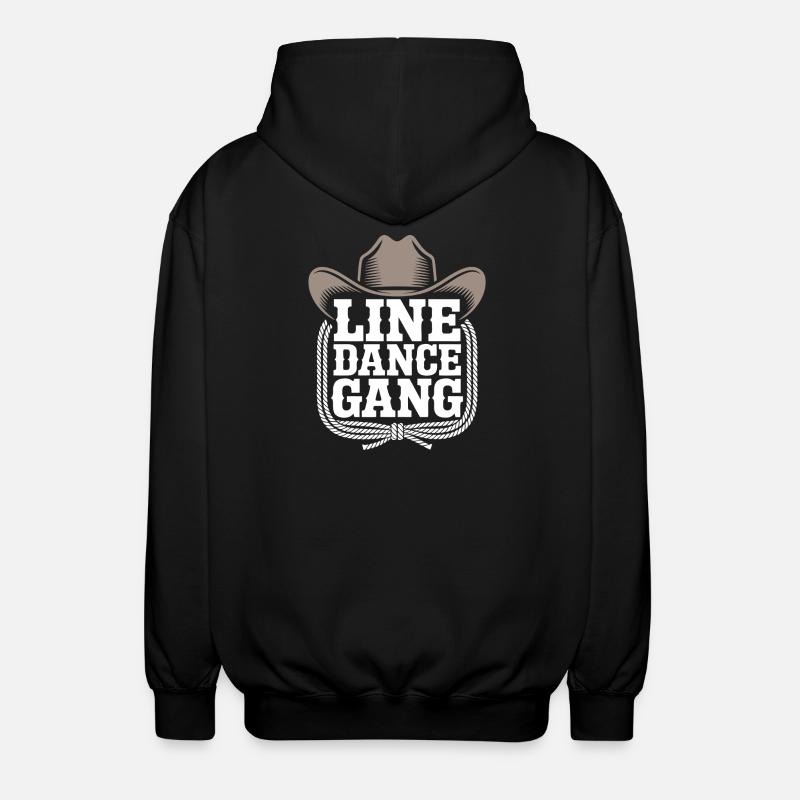 Line Dance Gang Cowboy - Unisex Kapuzenjacke - Schwarz