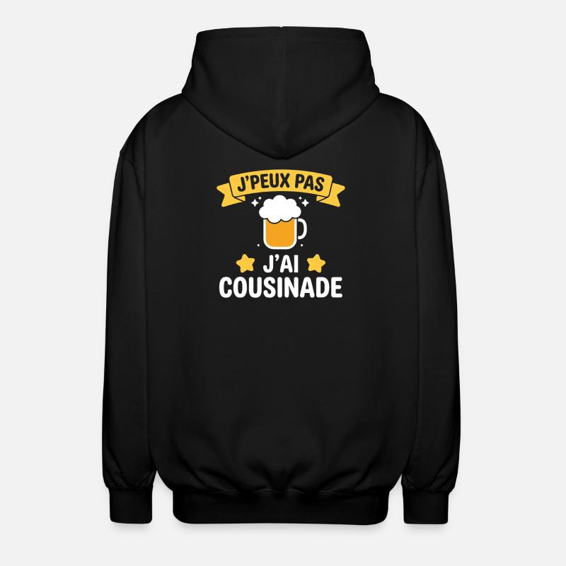 J'peux pas j'ai cousinade - Veste à capuche unisexe - noir