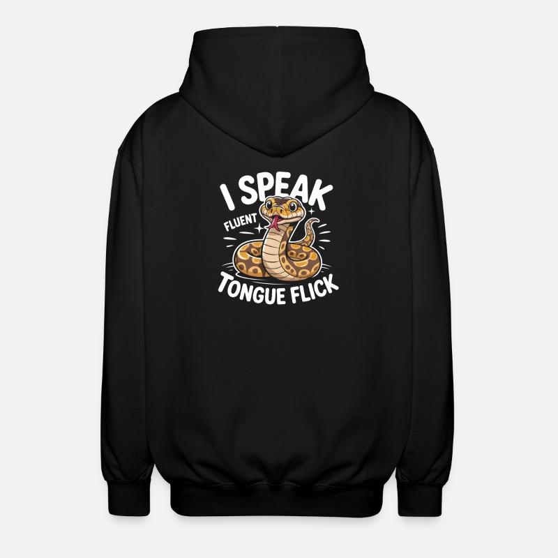 Langue Fluide | Humour du Python Roi - Veste à capuche unisexe - noir