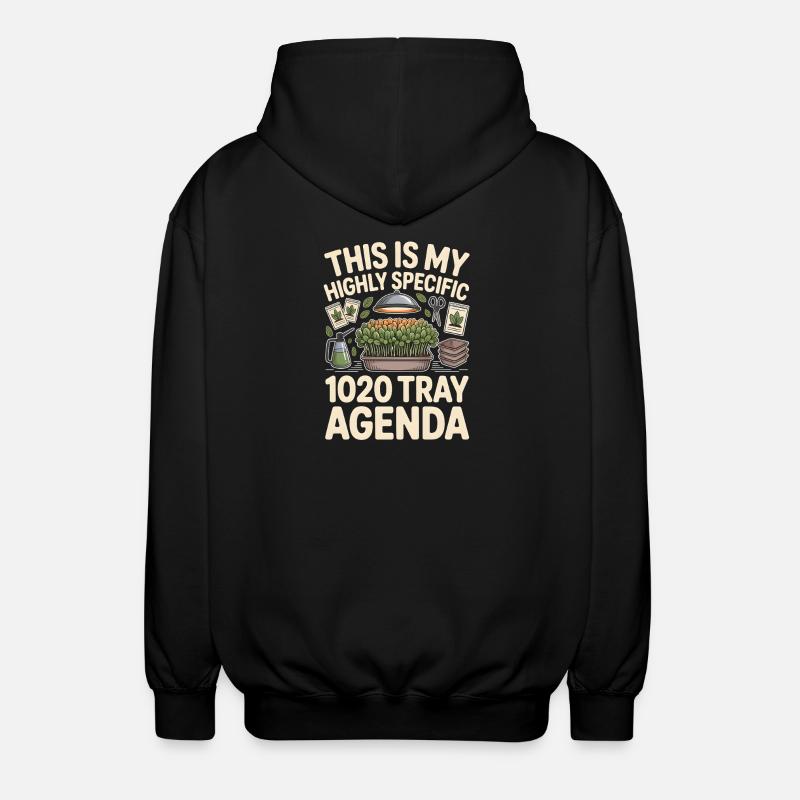 1020-Tray-Agenda | Microgreens Nerd - Unisex Kapuzenjacke - Schwarz