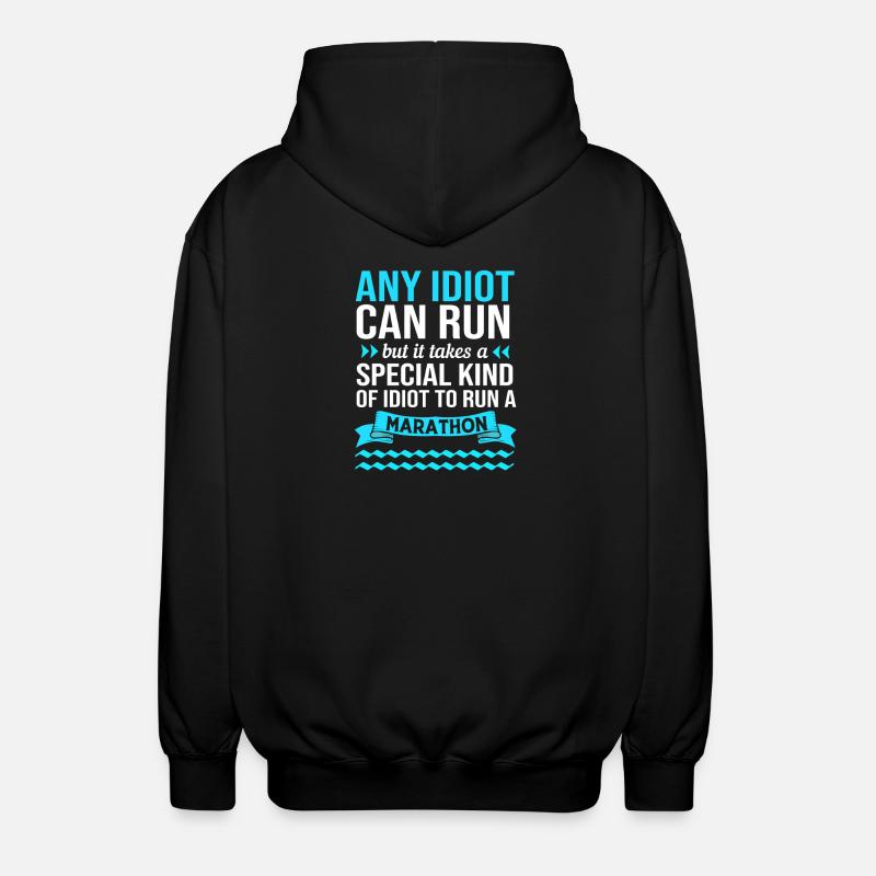 Marathon Runners Half Marathon Marathon - Unisex Hooded Jacket - black