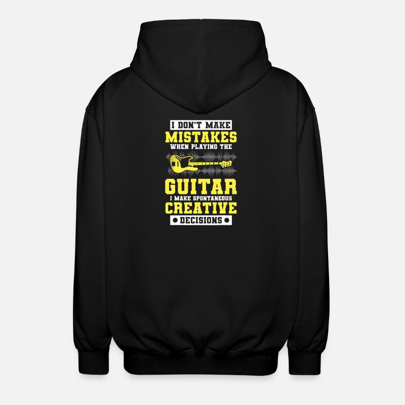 Guitar Creative Decisions Tee - Unisex Hooded Jacket - black