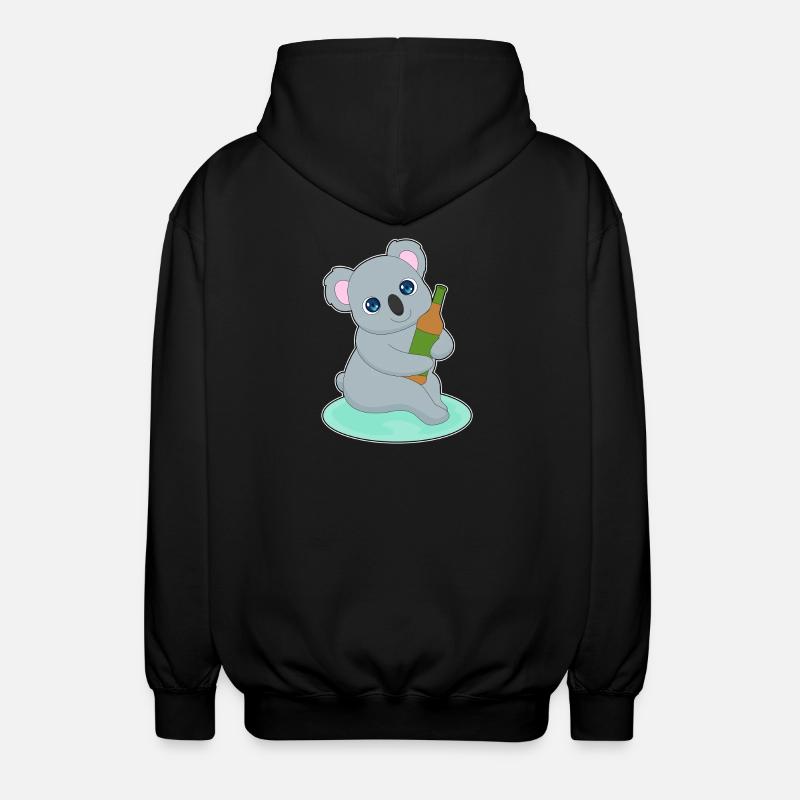 Bouteille de bière Koala - Veste à capuche unisexe - noir