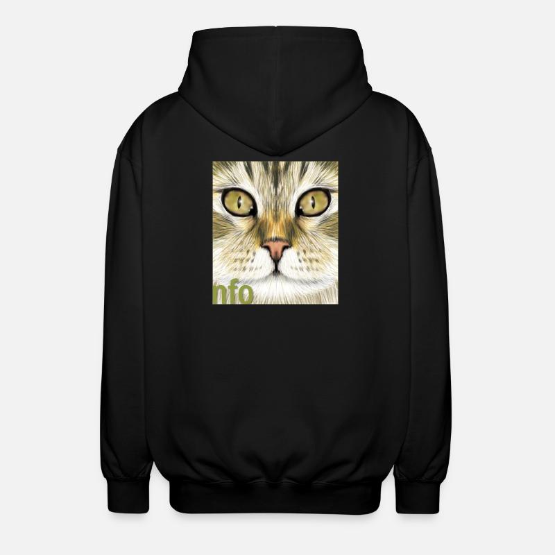 Chat des forêts norvégiennes - Veste à capuche unisexe - noir