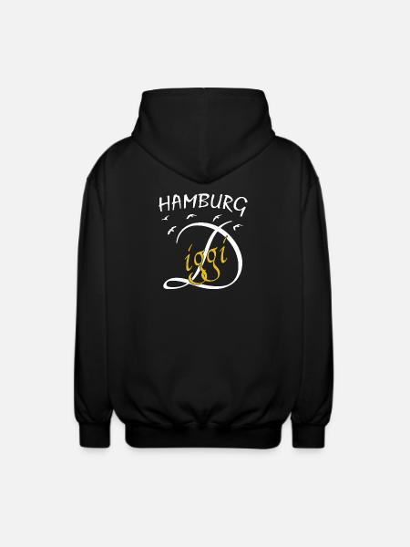 Hamburg Hafenkunst Anker Hamburg Diggi - Unisex Hooded Jacket - black