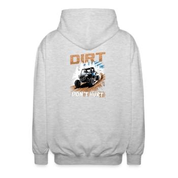 UTV Off Road 4 Wheeler Side by side - Unisex Kapuzenjacke - Hellgrau meliert - Hinten - AI Model Male 185 light (185cm)