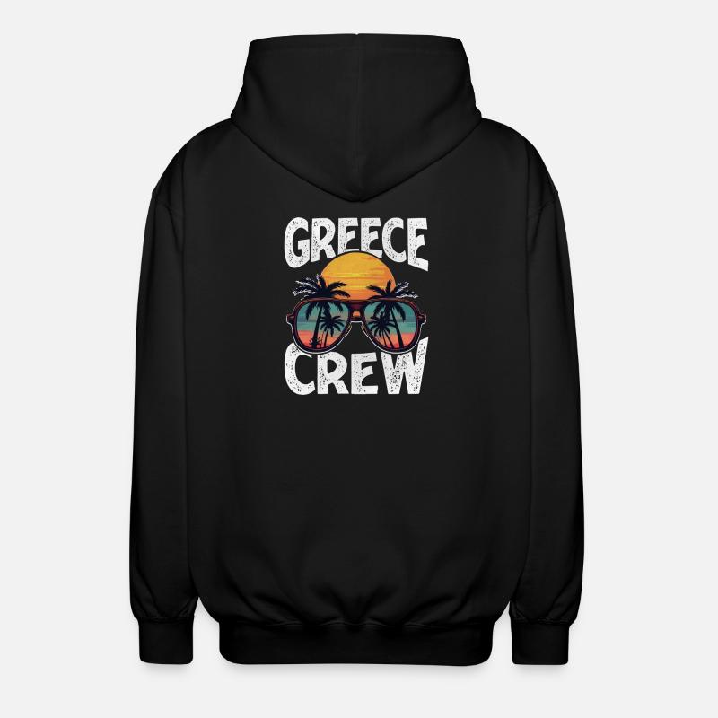 Greece Crew - Unisex Kapuzenjacke - Schwarz