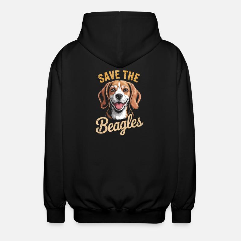 Save the Beagles Beagle Rettungsabschlag - Unisex Kapuzenjacke - Schwarz