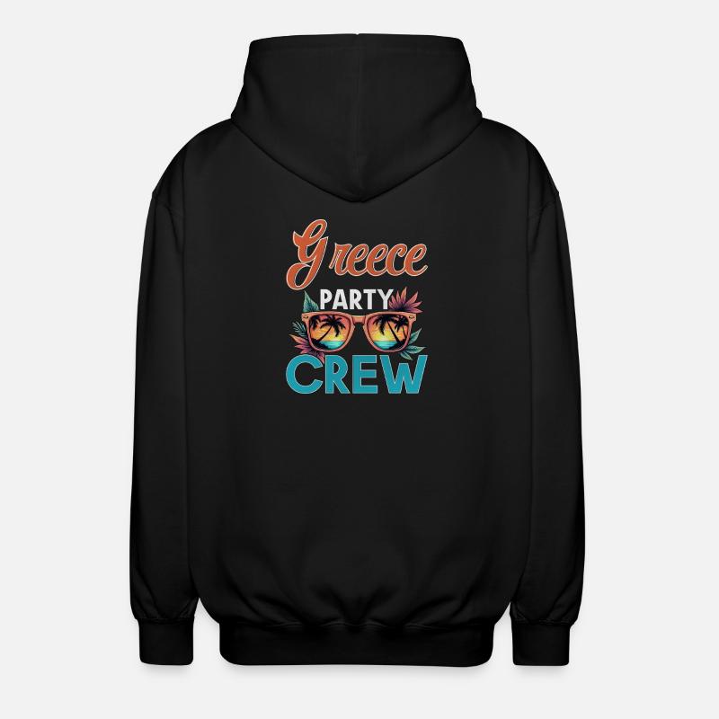 Greece Crew - Unisex Kapuzenjacke - Schwarz