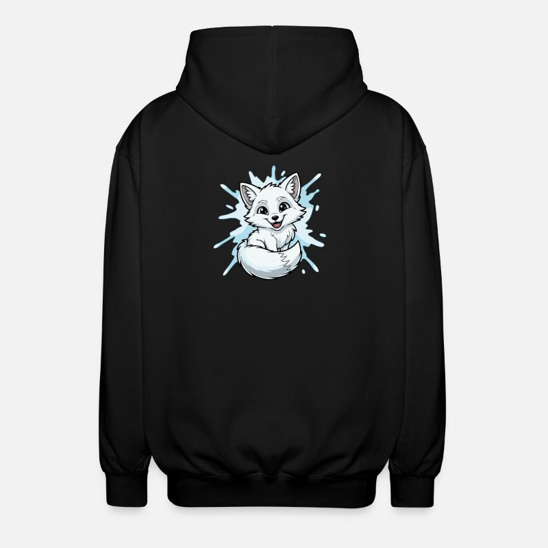 Personnage de Renard Éclaboussure d’Eau - Veste à capuche unisexe - noir