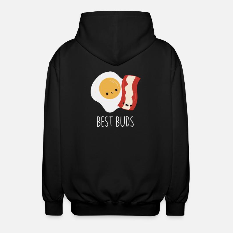 Beste Buds Ei und Speck - Unisex Kapuzenjacke - Schwarz
