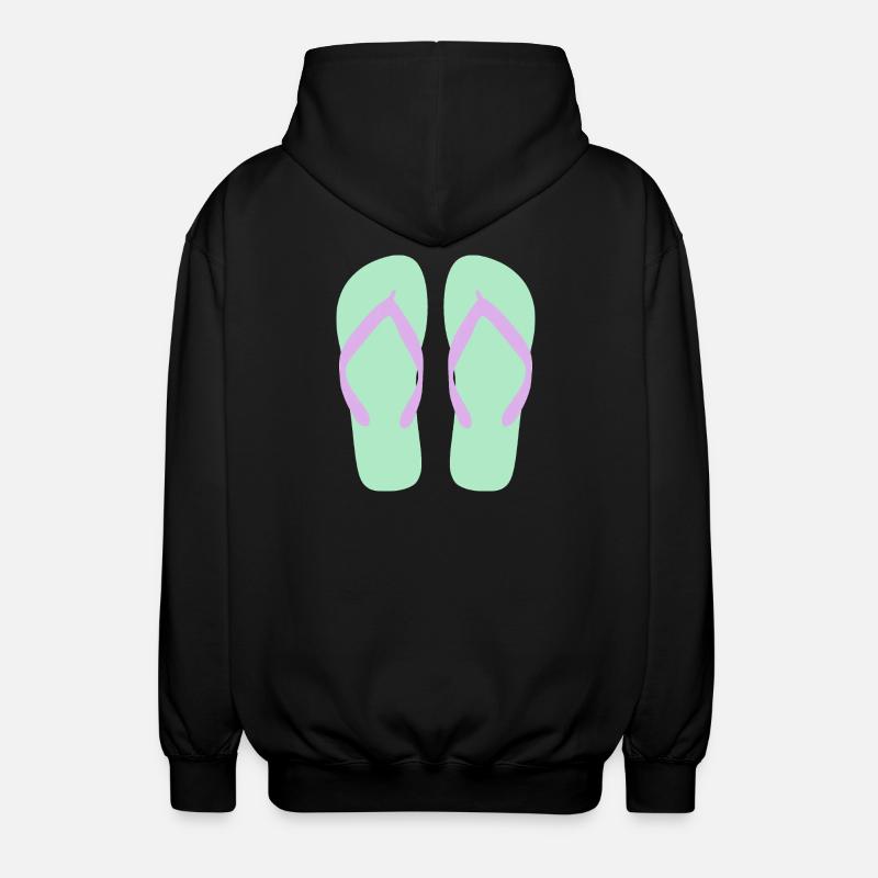 Mint Flip-Flops Lavendelriemen - Unisex Kapuzenjacke - Schwarz
