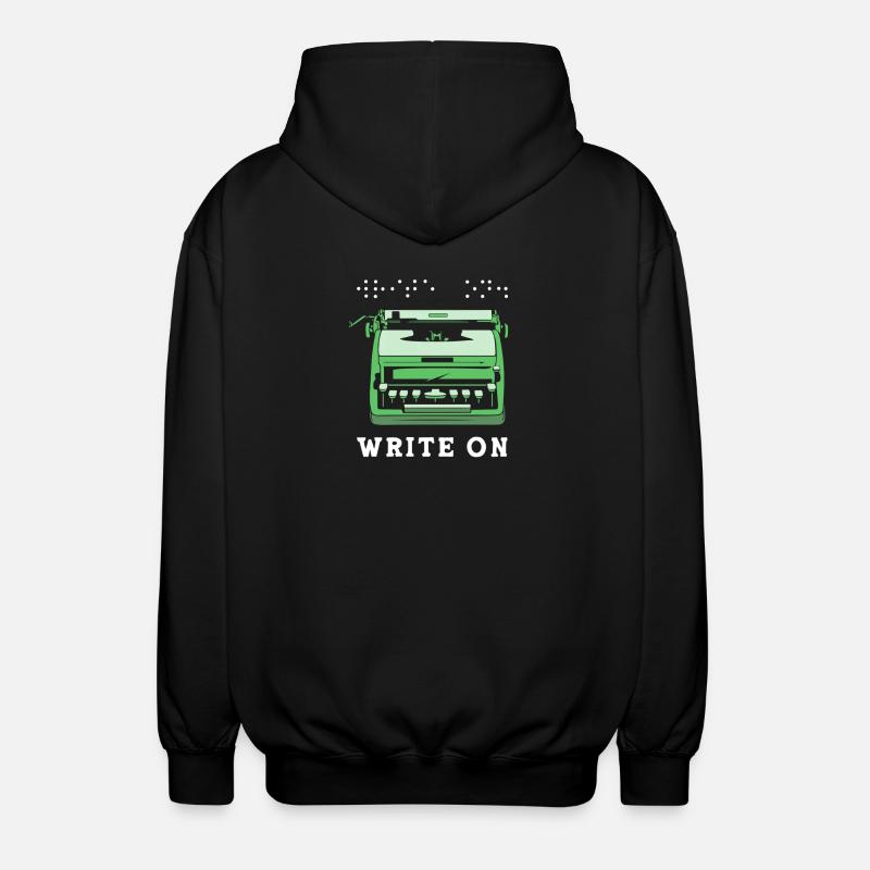 Blindenschrift Braille Blind - Unisex Hooded Jacket - black