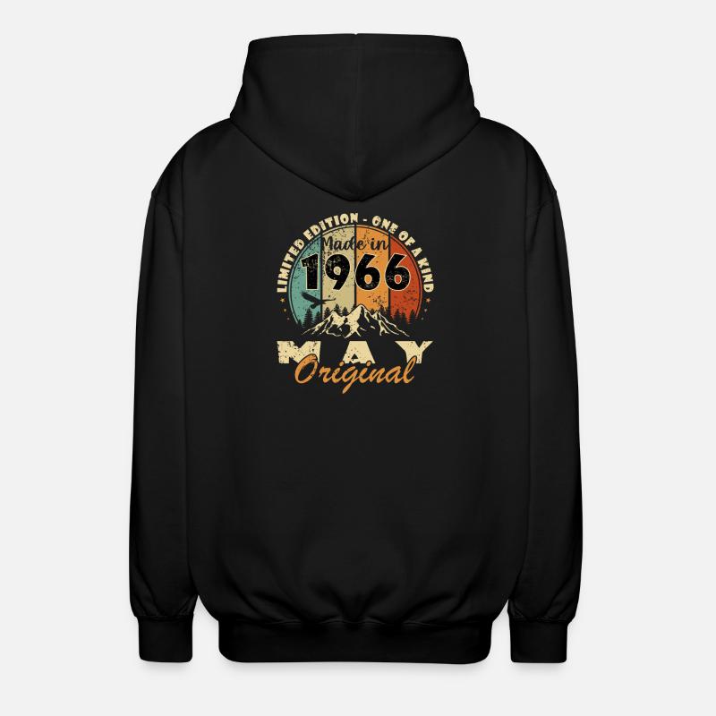 Birthday Present May 1966 - Unisex Hooded Jacket - black