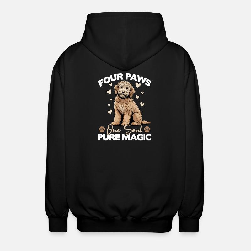 Race de chien Goldendoodle - Veste à capuche unisexe - noir
