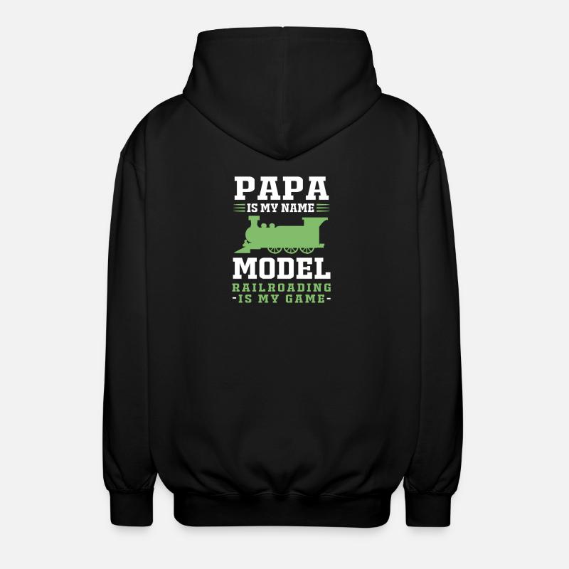Modelleisenbahn Modellbau Modellbauer - Unisex Kapuzenjacke - Schwarz